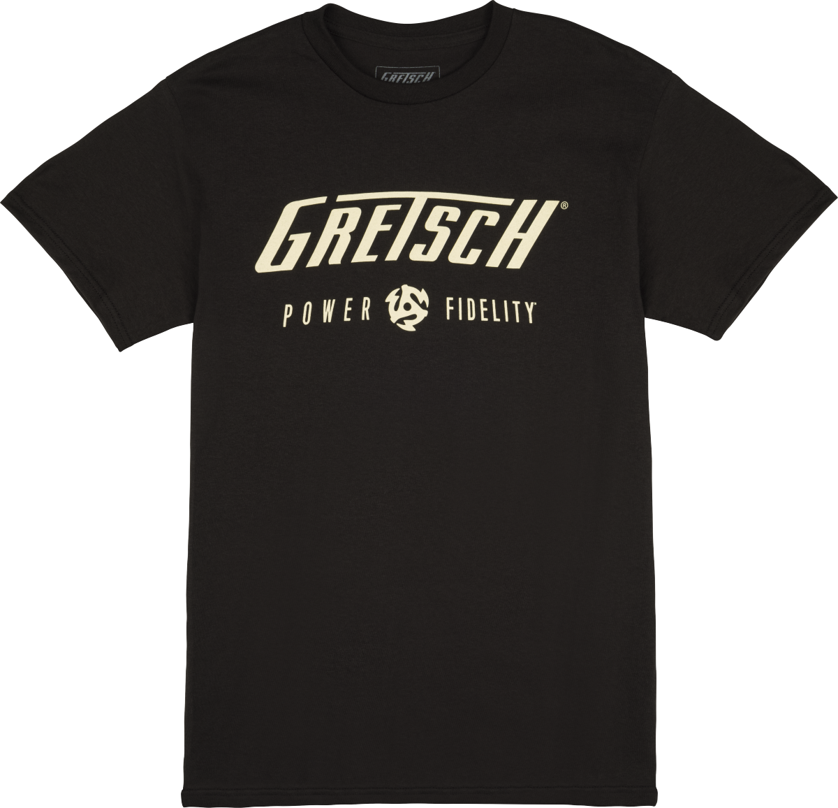 GRETSCH Gretsch Power & Fidelity Logo T-Shirt, Black, S - 9227638406