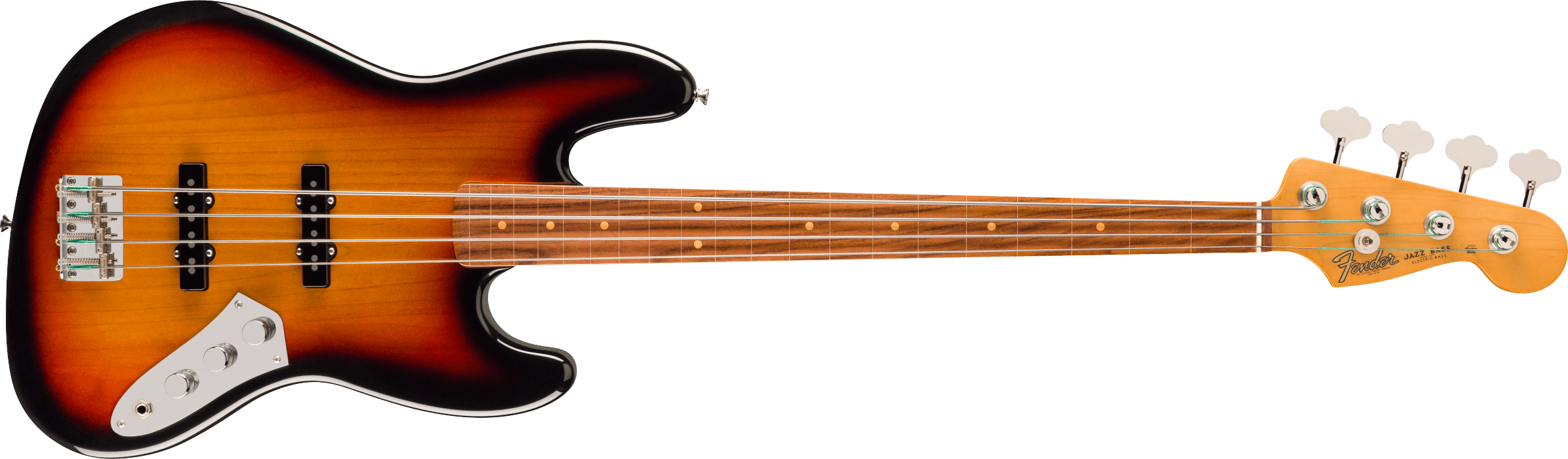 FENDER Jaco Pastorius Jazz Bass, Fretless, Pau Ferro Fingerboard, 3-Color Sunburst - 0196208800