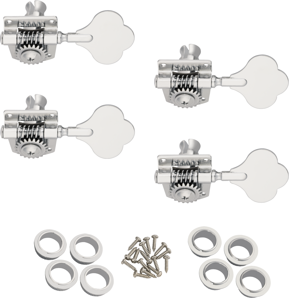 FENDER Player Series Bass Tuning Machines, Chrome, (4) - 0036400049