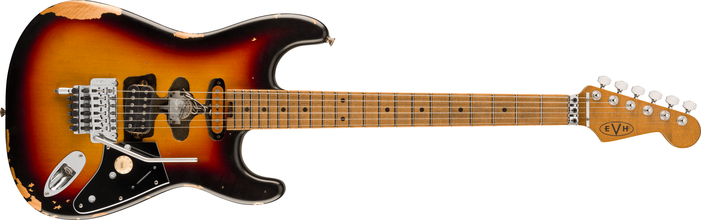 EVH EVH Limited Edition Frankenstein Relic Series, Maple Fingerboard, Vintage Sunburst - 5108005520