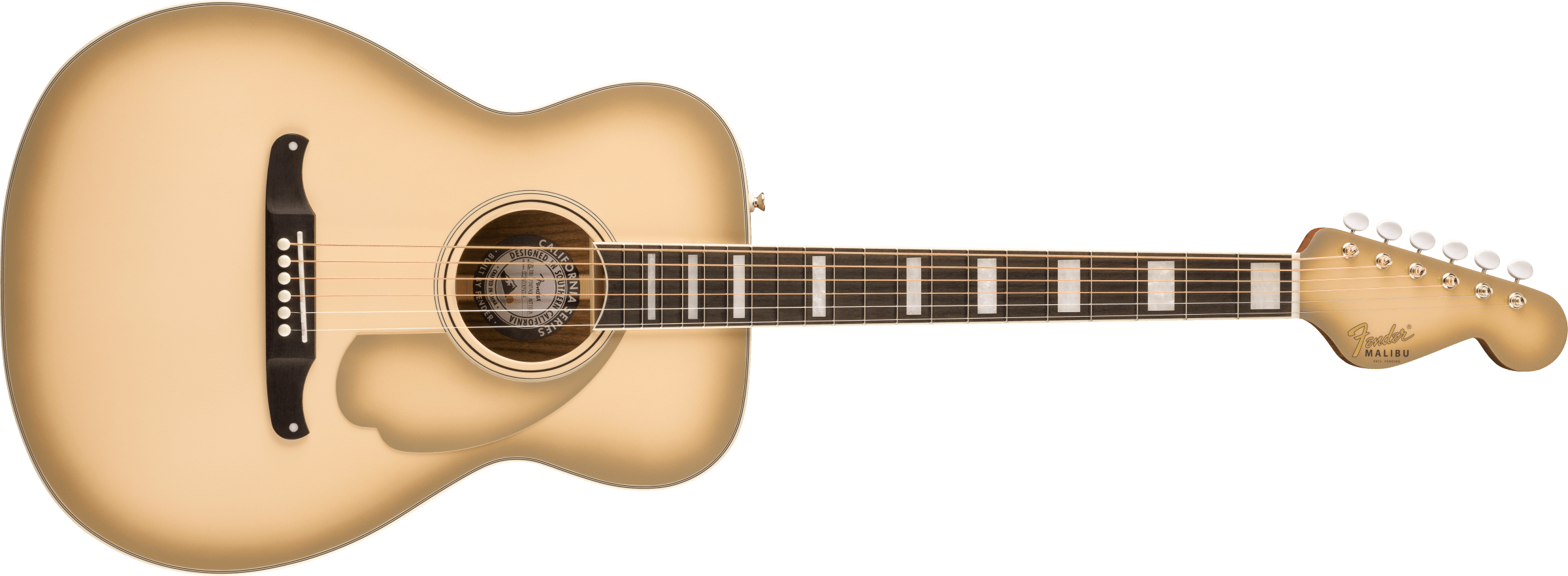 FENDER Limited Edition California Vintage Malibu with Case, Antigua Pickguard, Antigua - 0971022388