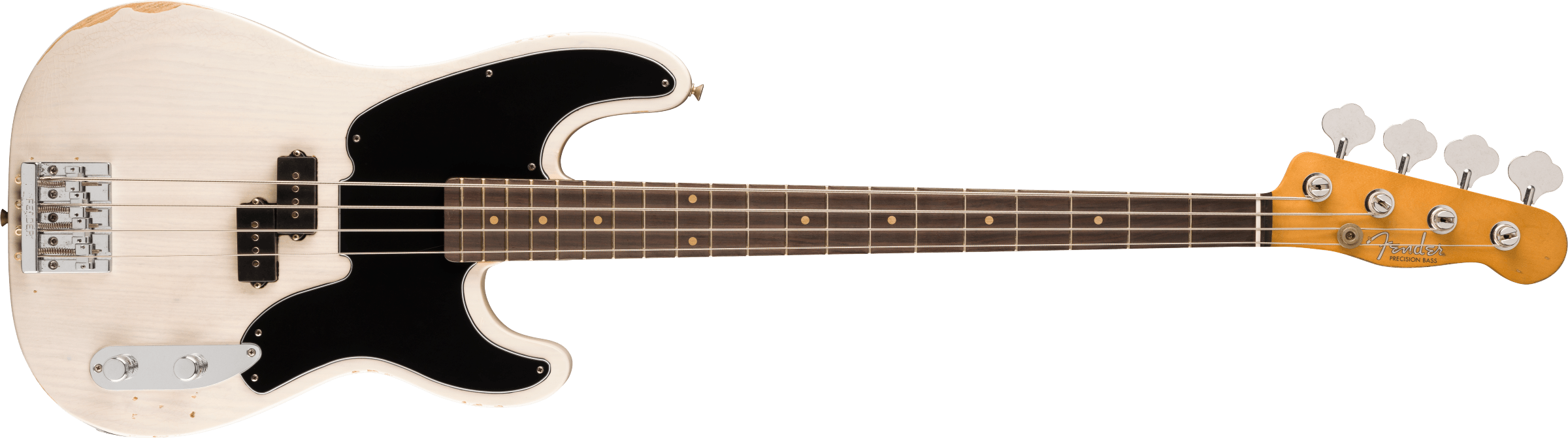 FENDER Mike Dirnt Road Worn Precision Bass, Rosewood Fingerboard, White Blonde - 0138410701