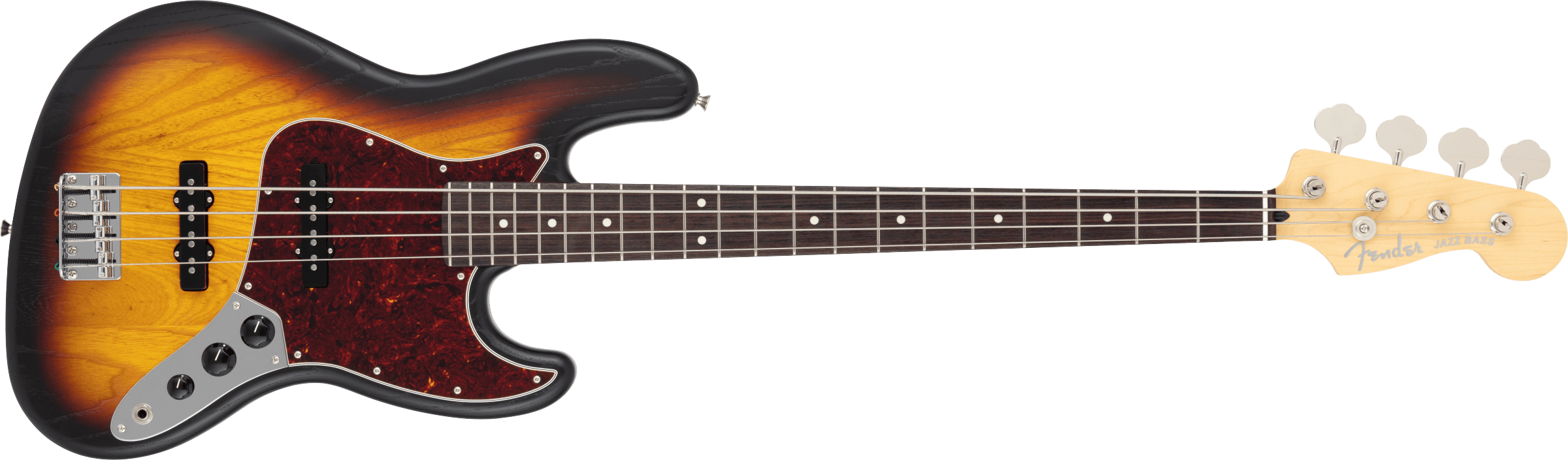 FENDER Made in Japan Limited Jazz Bass, Raw Ash, Rosewood Fingerboard, 3 Color Sunburst - 5312600300