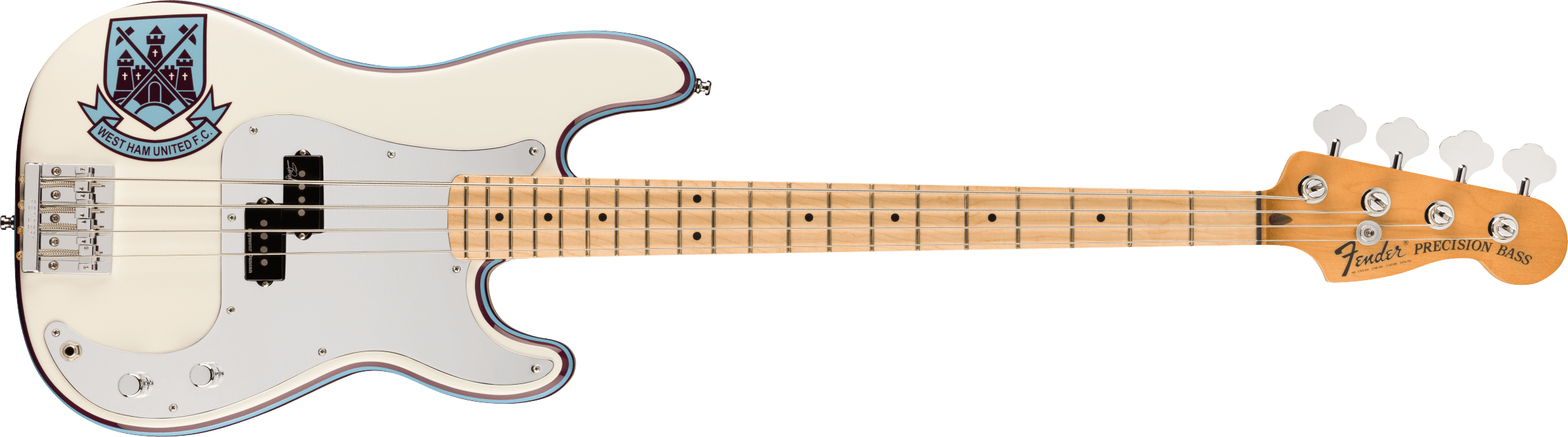 FENDER Steve Harris Precision Bass, Maple Fingerboard, Olympic White - 0141032305