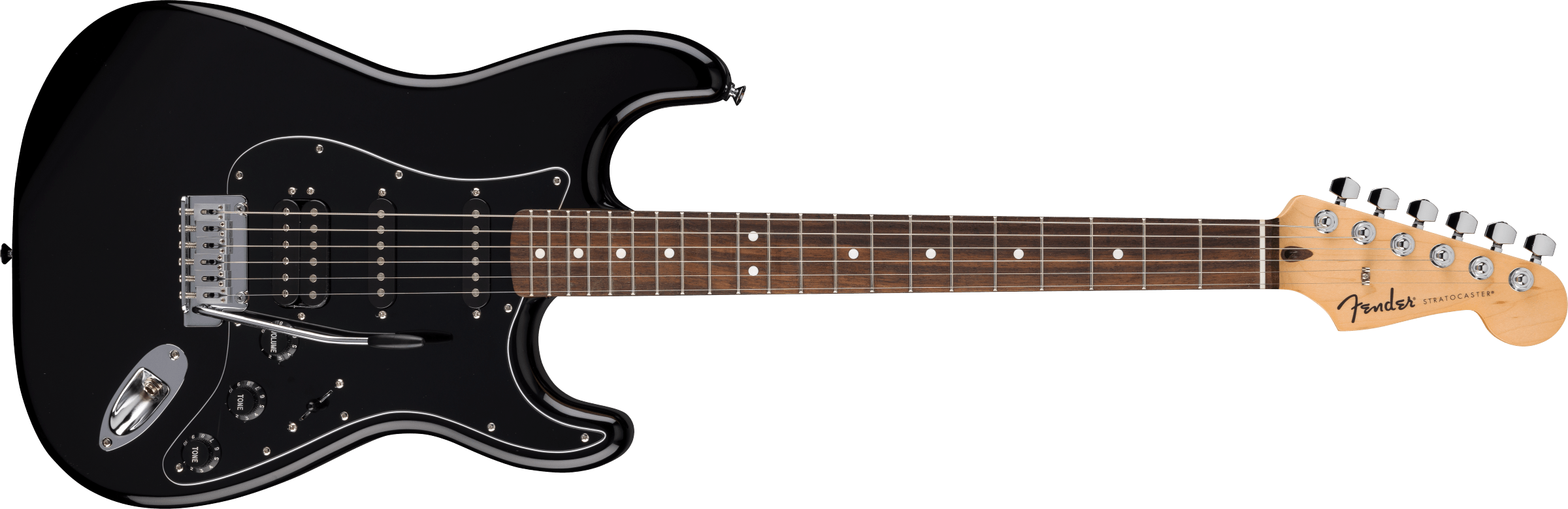  Fender Standard Stratocaster Hss, Laurel Fingerboard, Black Pickguard, Black - 0266441506