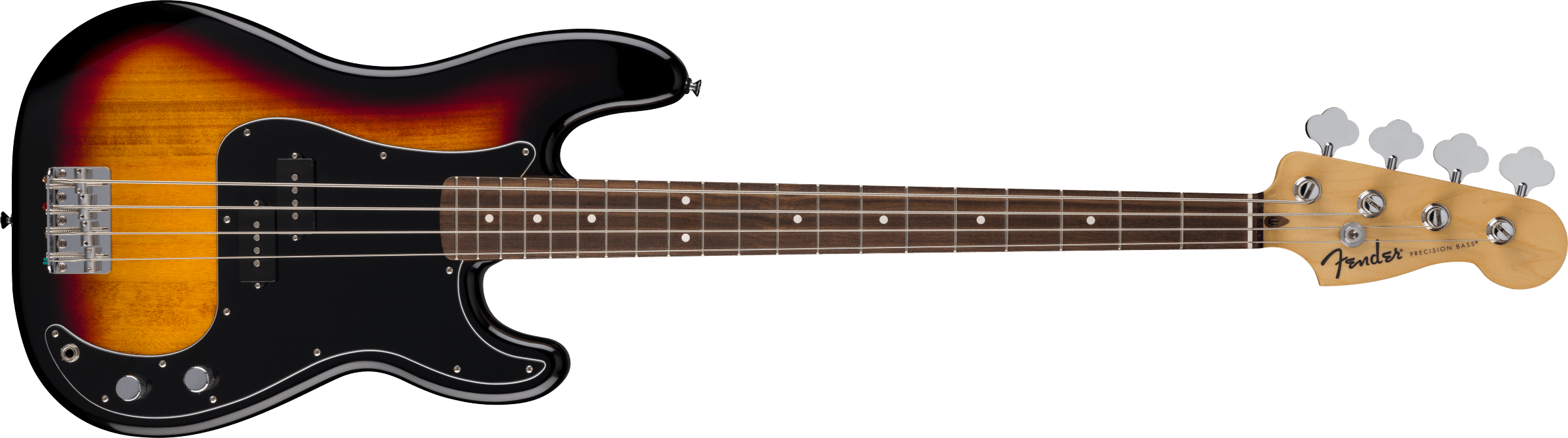 FENDER Standard Precision Bass, Laurel Fingerboard, Black Pickguard, 3-Color Sunburst - 0266641500