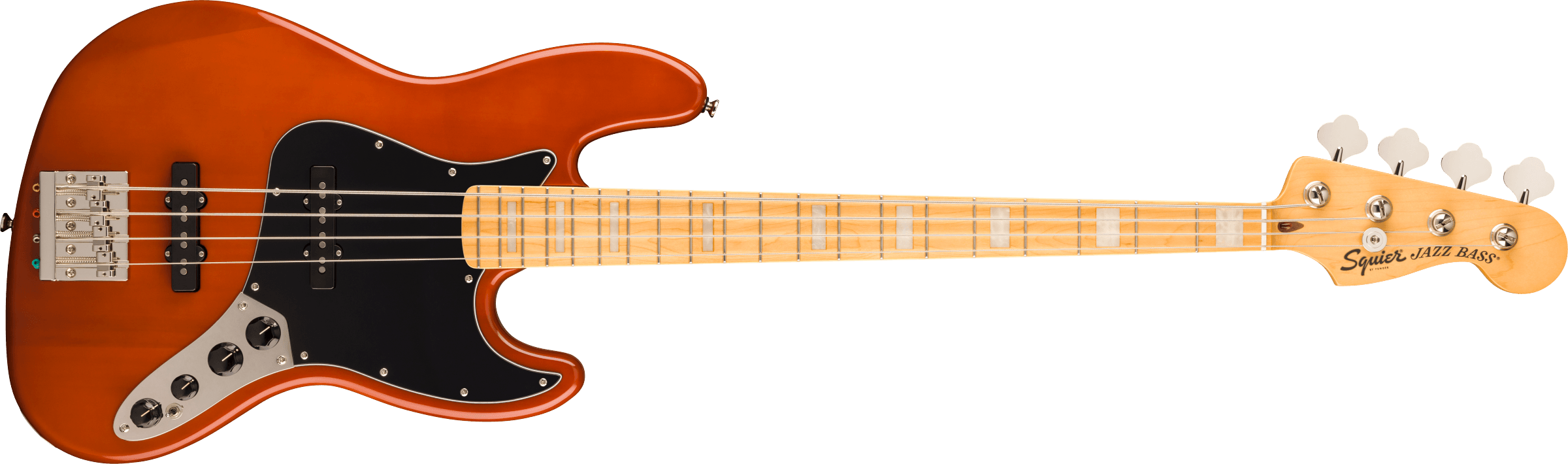 SQUIER Classic Vibe Active 70s Jazz Bass, Maple Fingerboard, Black Pickguard, Mocha - 0374542529