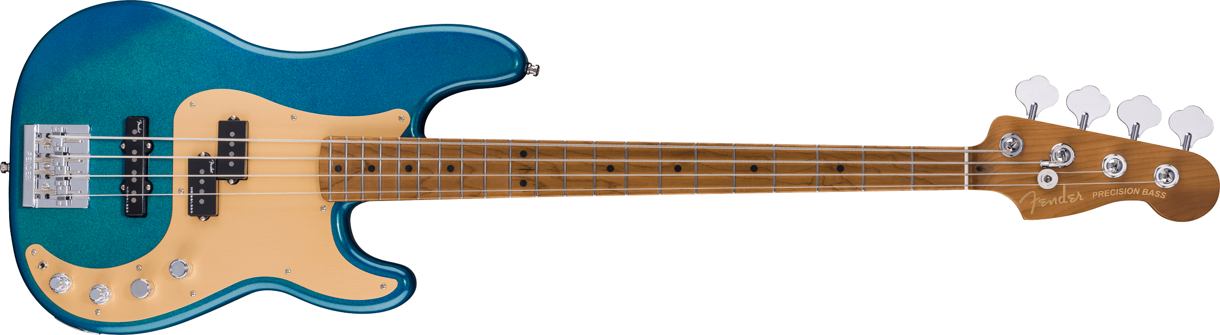 FENDER Limited Edition American Ultra II Precision Bass, Roasted Maple Fingerboard, Aurora - 0199102716