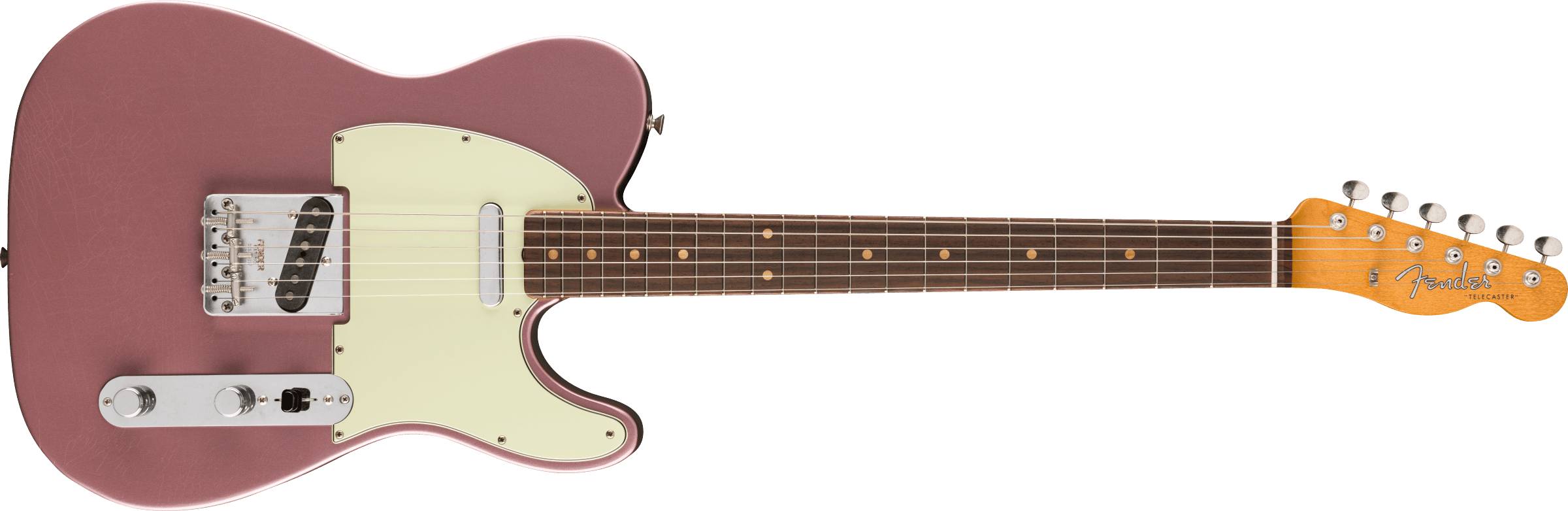 FENDER Limited Edition Vintera II Road Worn 60s Telecaster, Rosewood Fingerboard, Burgundy Mist Metallic - 0148090366