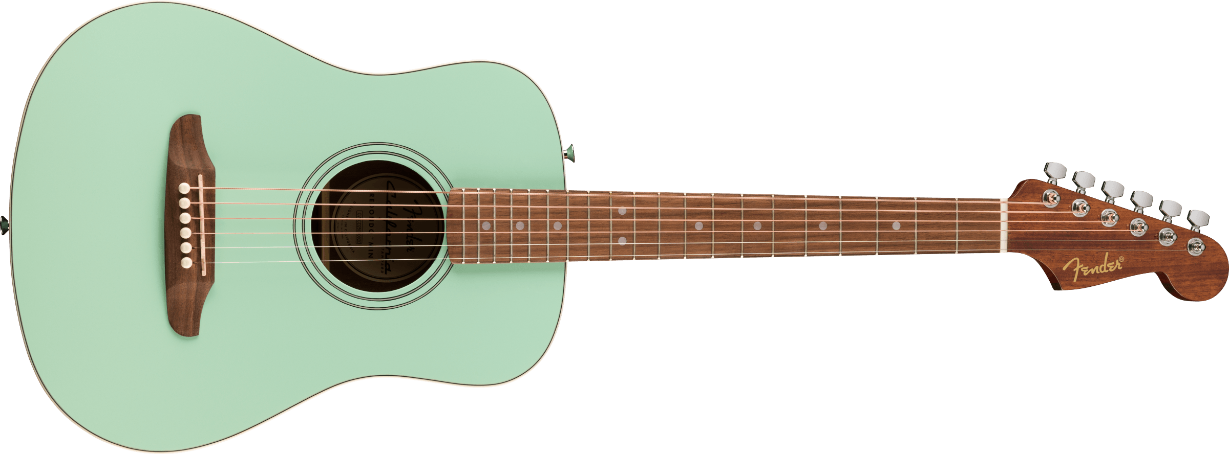 FENDER California Standard Redondo Mini with Bag, Spruce Top, Surf Green - 0974101157
