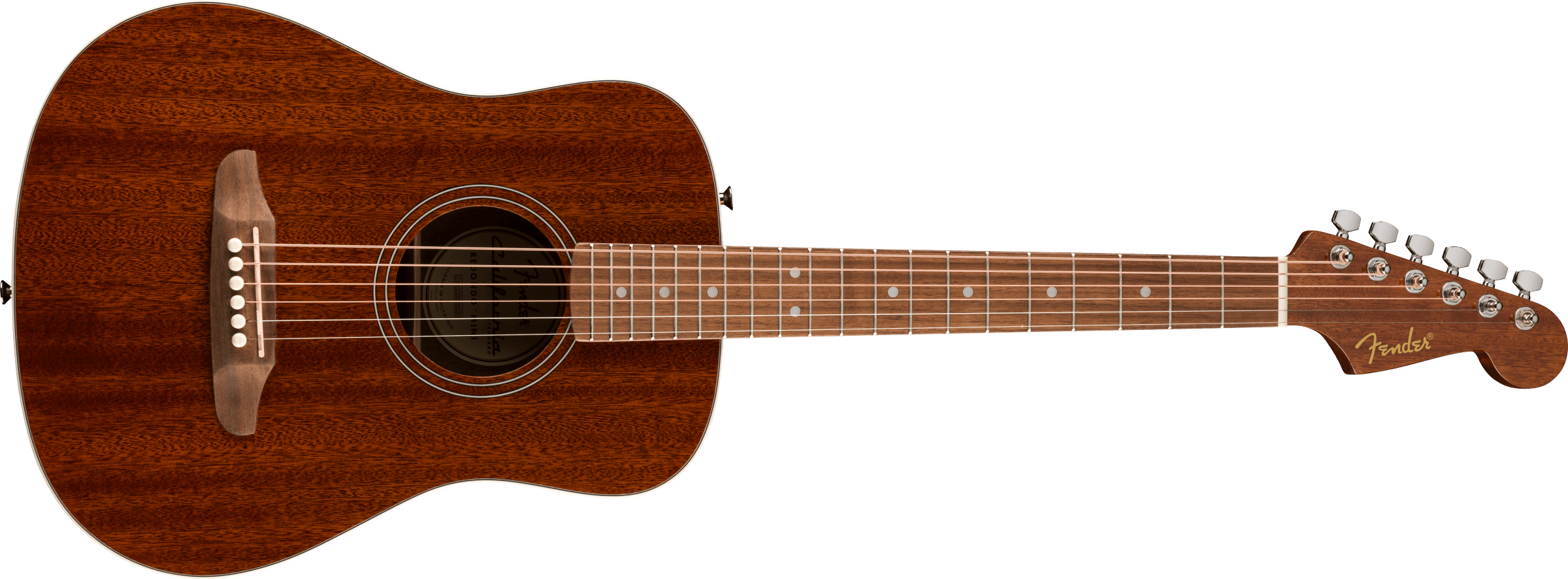 FENDER California Standard Redondo Mini with Bag, Sapele Top, Natural Sapele - 0974103121