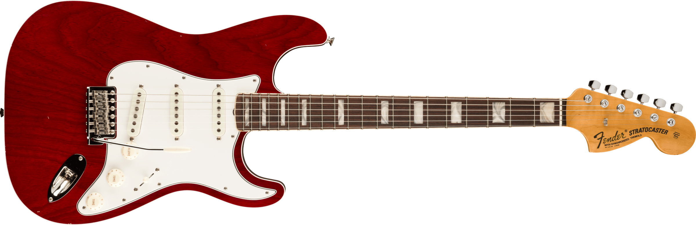 FENDER Limited Edition 60s Stratocaster Thinline Journeyman Relic with Closet Classic Hardware, 3A Rosewood Fingerboard, Bing Cherry Transparent - 9235700112
