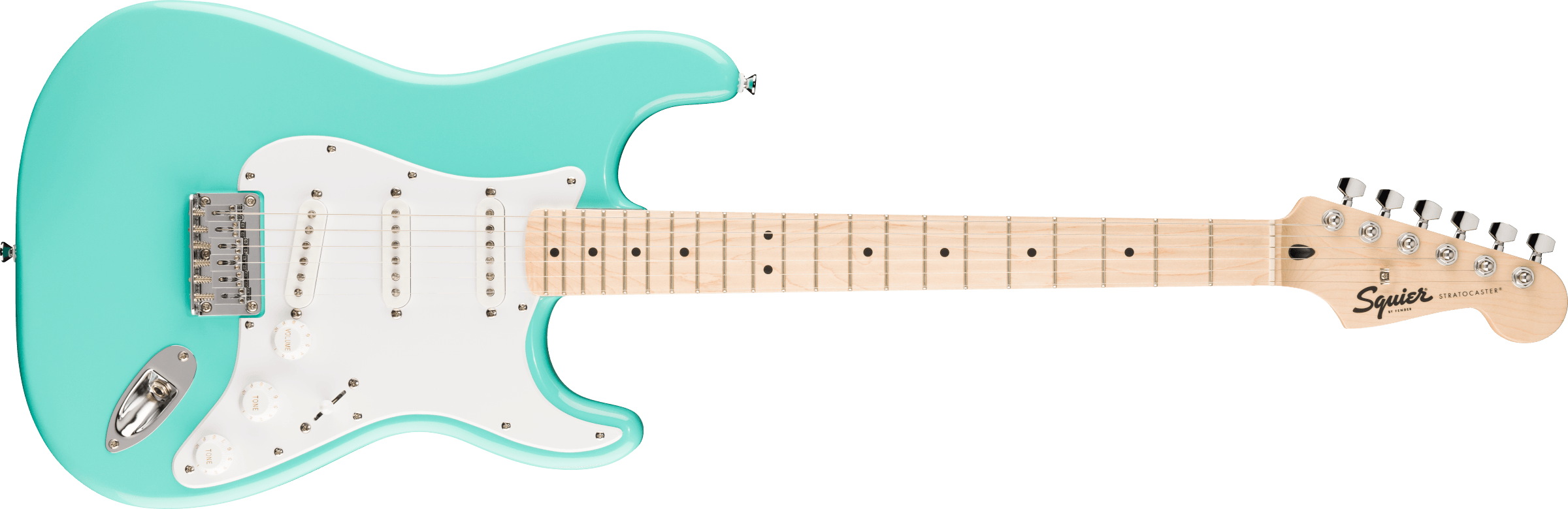 SQUIER Squier Sonic Stratocaster HT, Maple Fingerboard, White Pickguard, Sea Foam Green - 0373252549