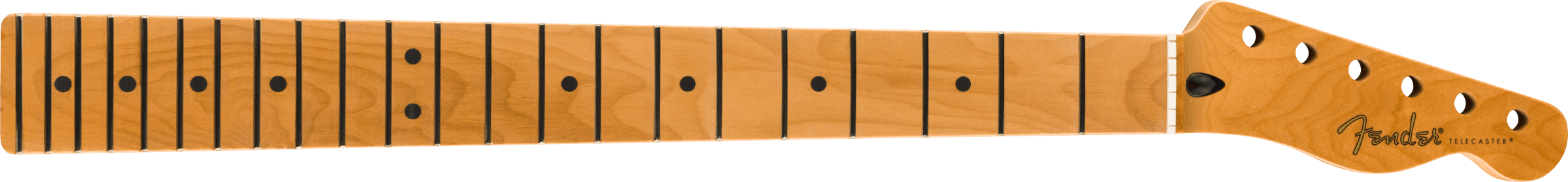 FENDER Satin Roasted Maple Fat Telecaster Neck, 22 Medium Jumbo Frets, 9.5, Maple, U Shape - 0990362920