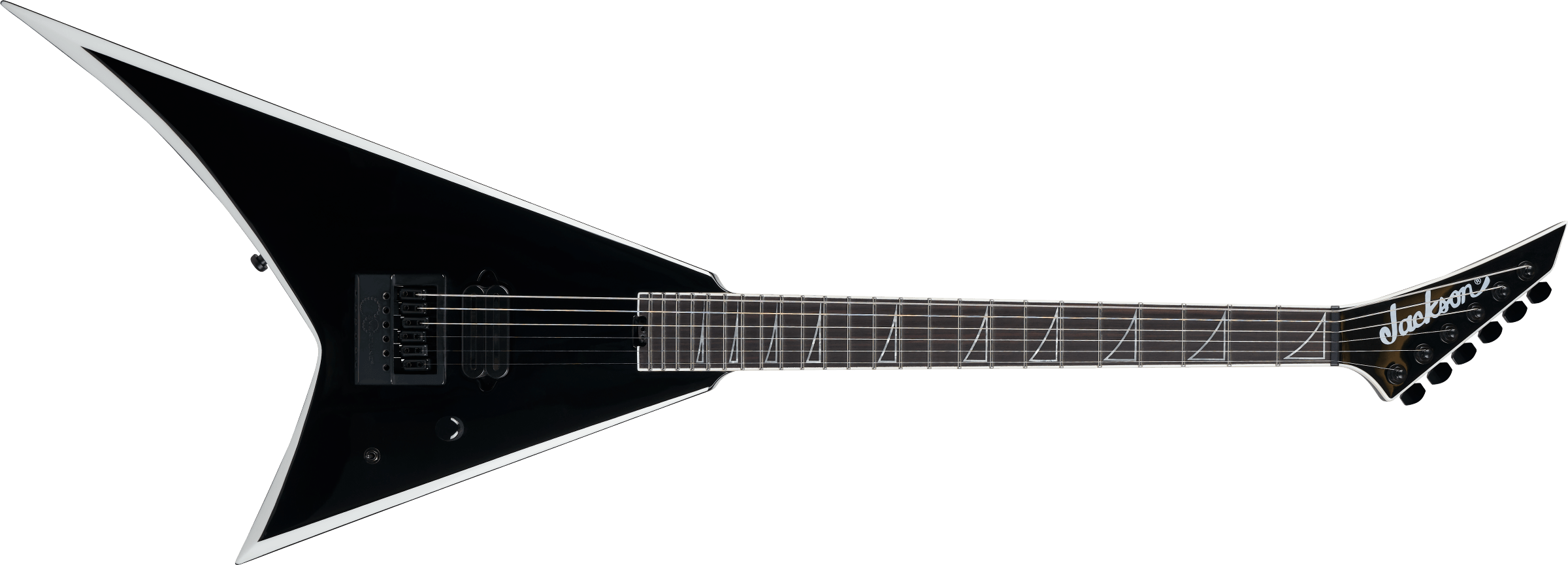 JACKSON Pro Plus Series Signature Christian Andreu Rhoads RR24 EVTN, Ebony Fingerboard, Black with White Bevels - 2916013503