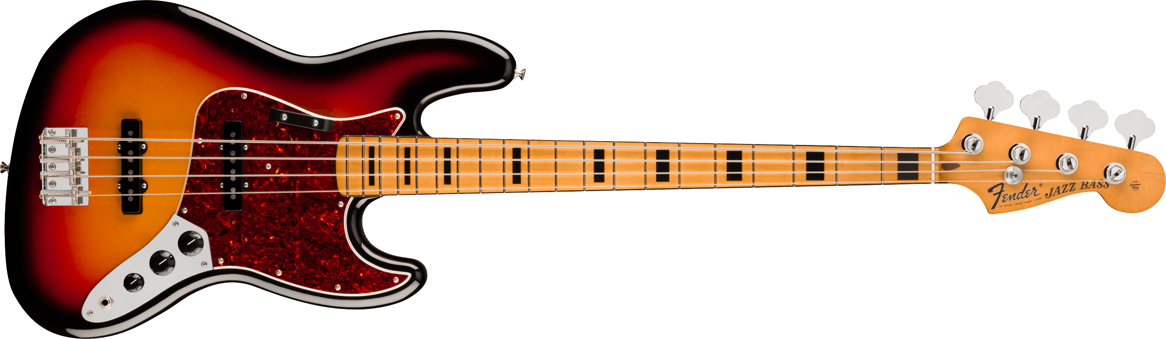 FENDER Vintera III Early 70s Jazz Bass, Maple Fingerboard, 3-Color Sunburst - 0149372300