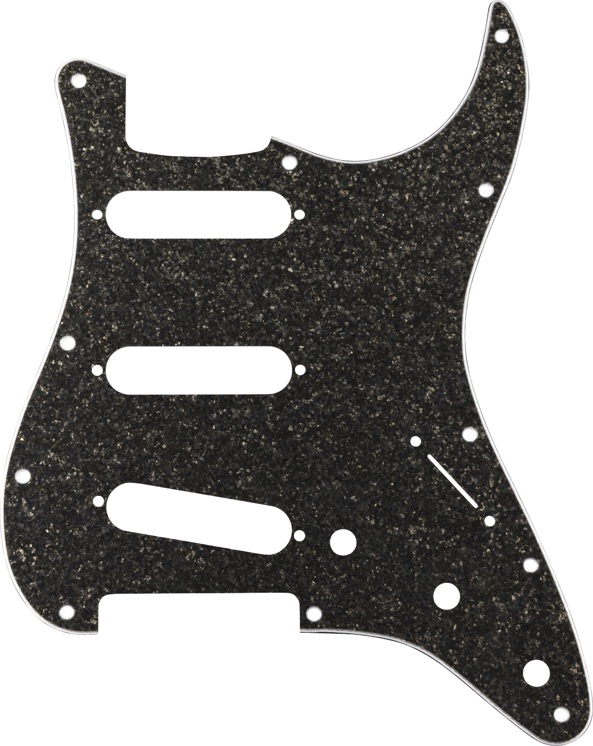 FENDER Hybrid Glass/Glitter Stratocaster S/S/S Pickguard, Dark Gray Sparkle - 0992187001