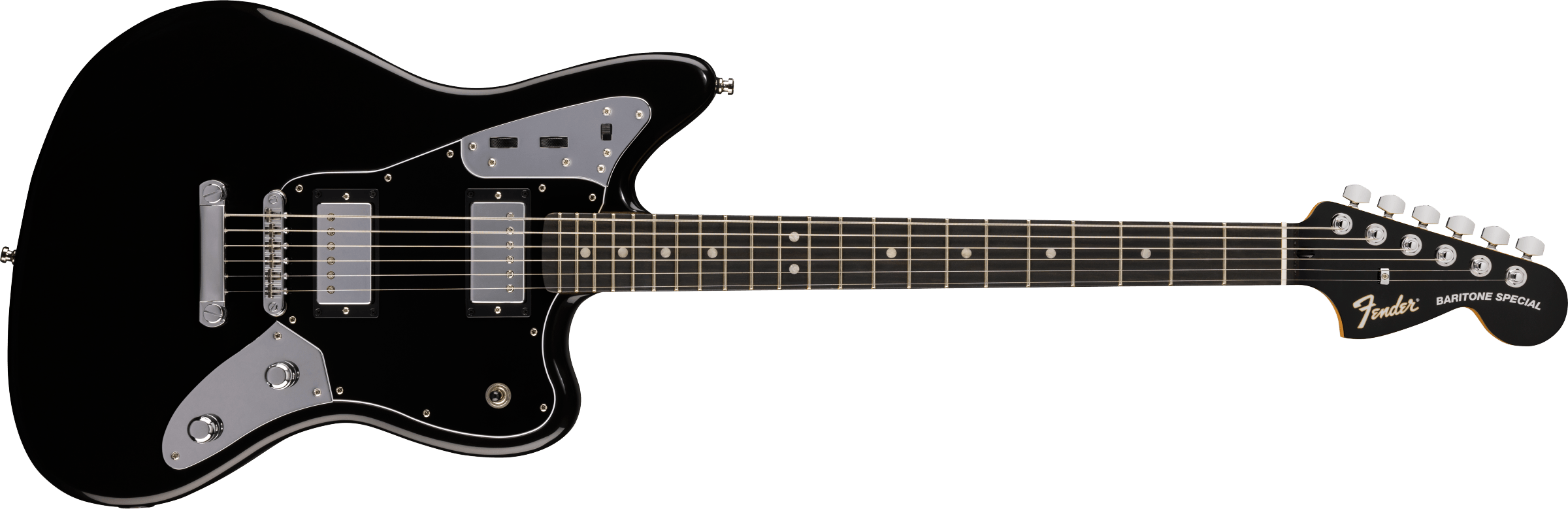 FENDER Limited Edition Player Fusion Jaguar Baritone, Ebony Fingerboard, Black - 0142831306