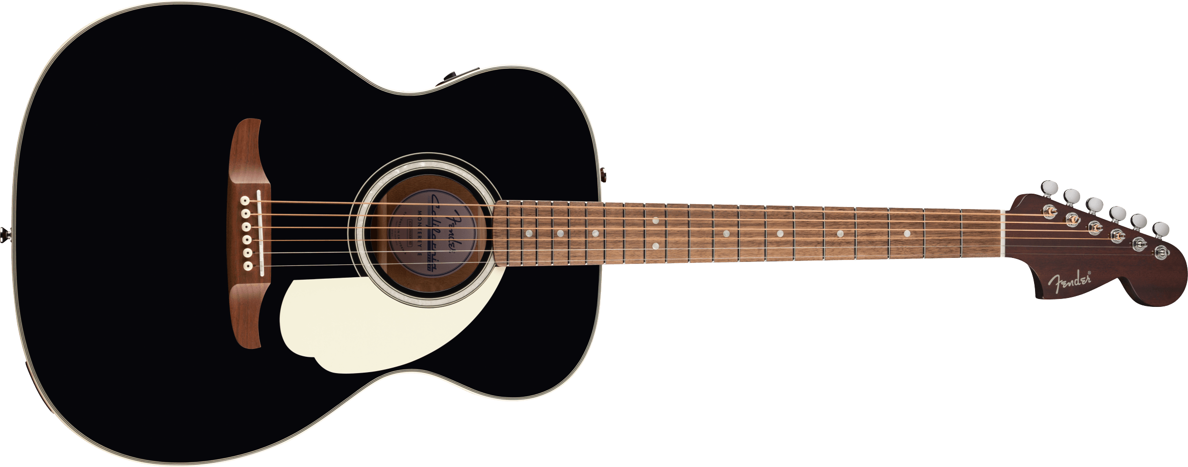 FENDER California Deluxe Monterey E, Ivory Pickguard, Black - 0974651506
