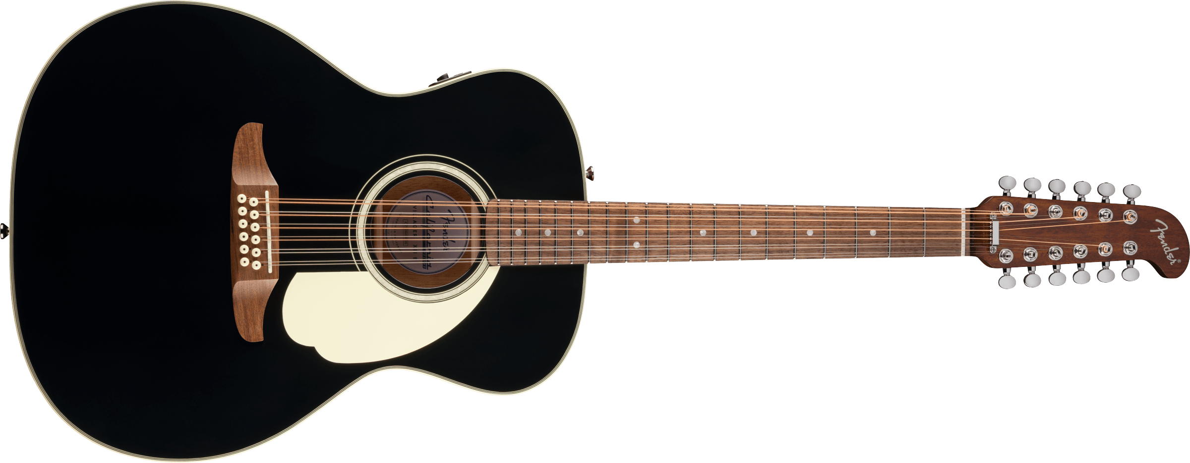 FENDER California Deluxe Villager E, Walnut Fingerboard, Black - 0974711506