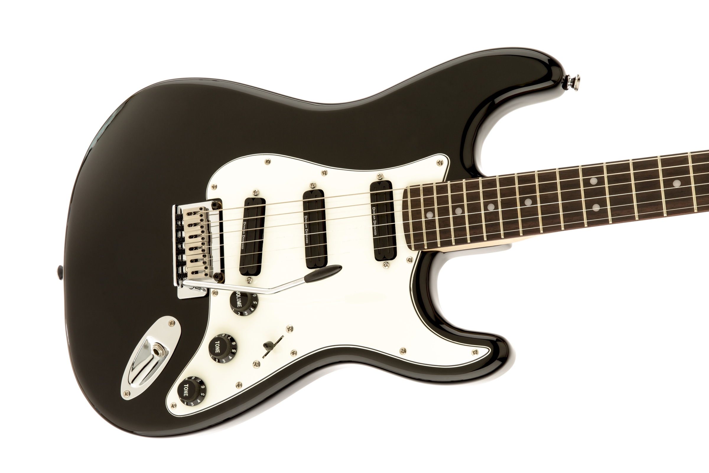 Squier® Deluxe Hot Rails™ Strat®, Rosewood Fingerboard, Black Squier