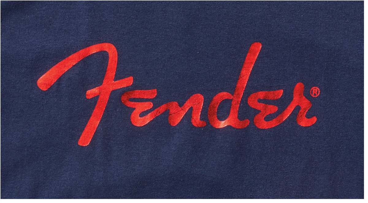 Fender® Foil Spaghetti Logo TShirt Curated Grids