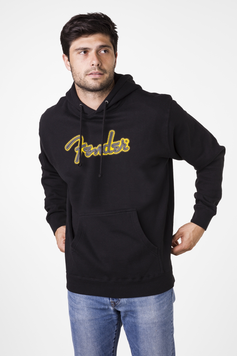 Size Color Fender© Yellow Stitch Logo Hoodie Black M Size Color Fender© Yellow Stitch Logo Hoodie Black M