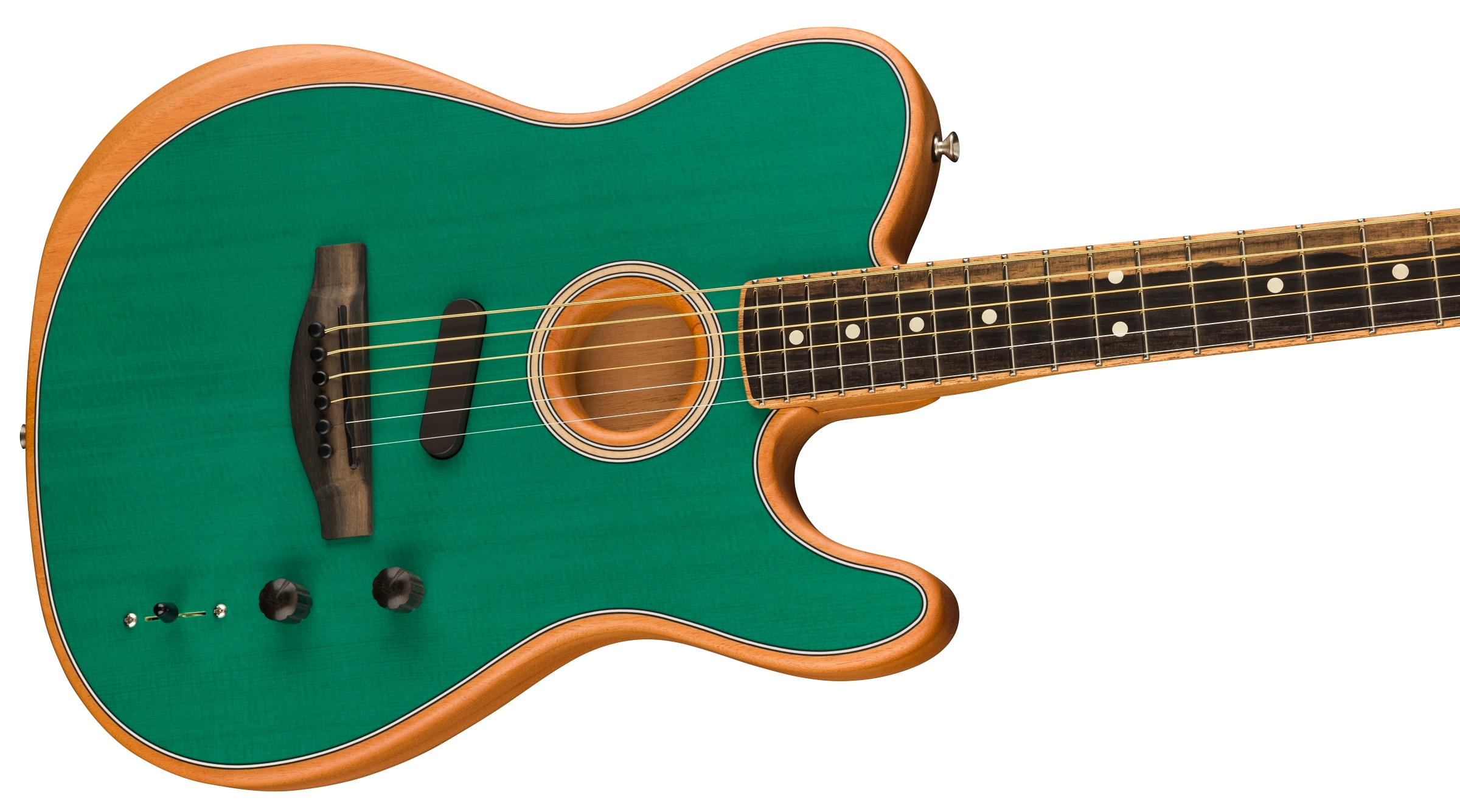 Limited Edition American Acoustasonic® Telecaster®, ChannelBound Neck, Aqua Teal Acoustasonic