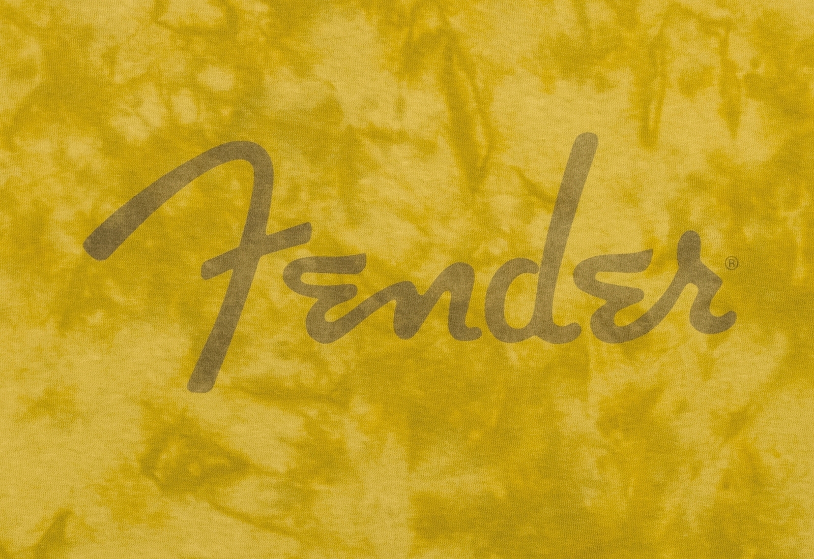 Fender® Spaghetti Logo TieDye TShirt, Mustard Lifestyle