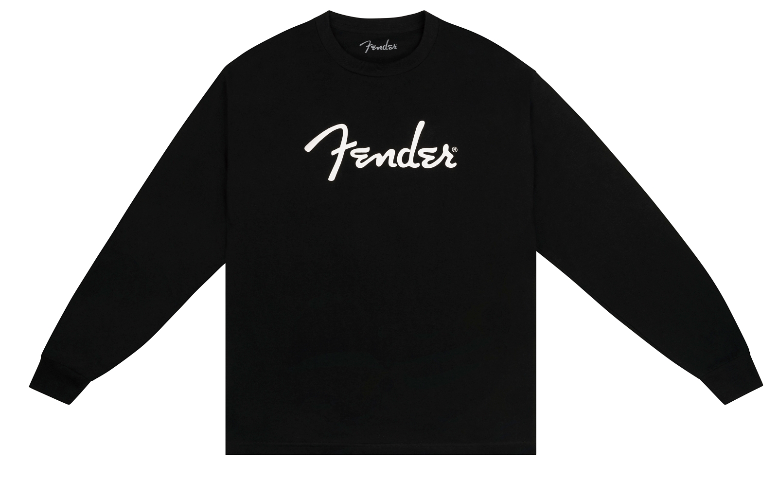 Fender® Spaghetti Logo LongSleeve Tshirt, Black Lifestyle