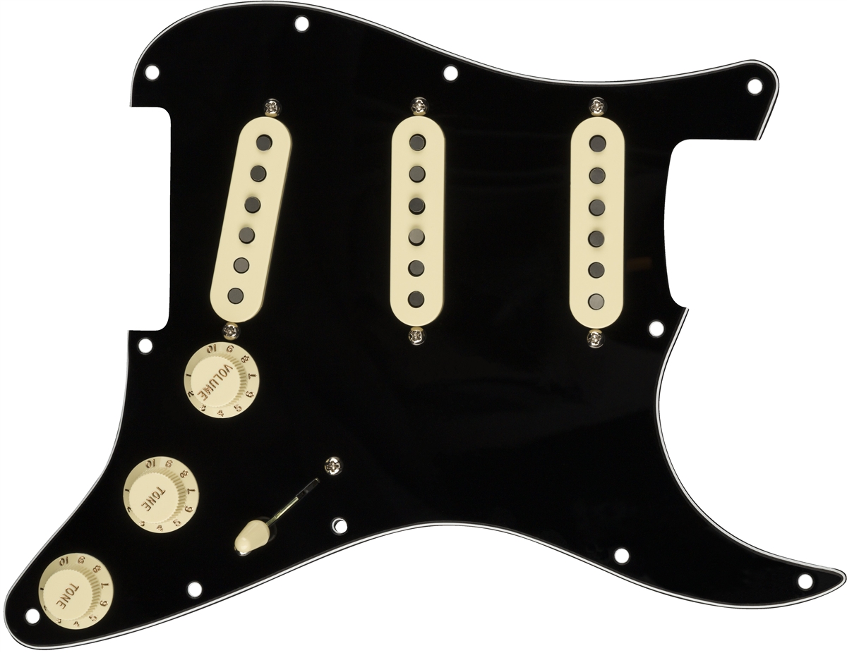 PreWired Strat® Pickguard, Custom Shop Fat 50's SSS Parts