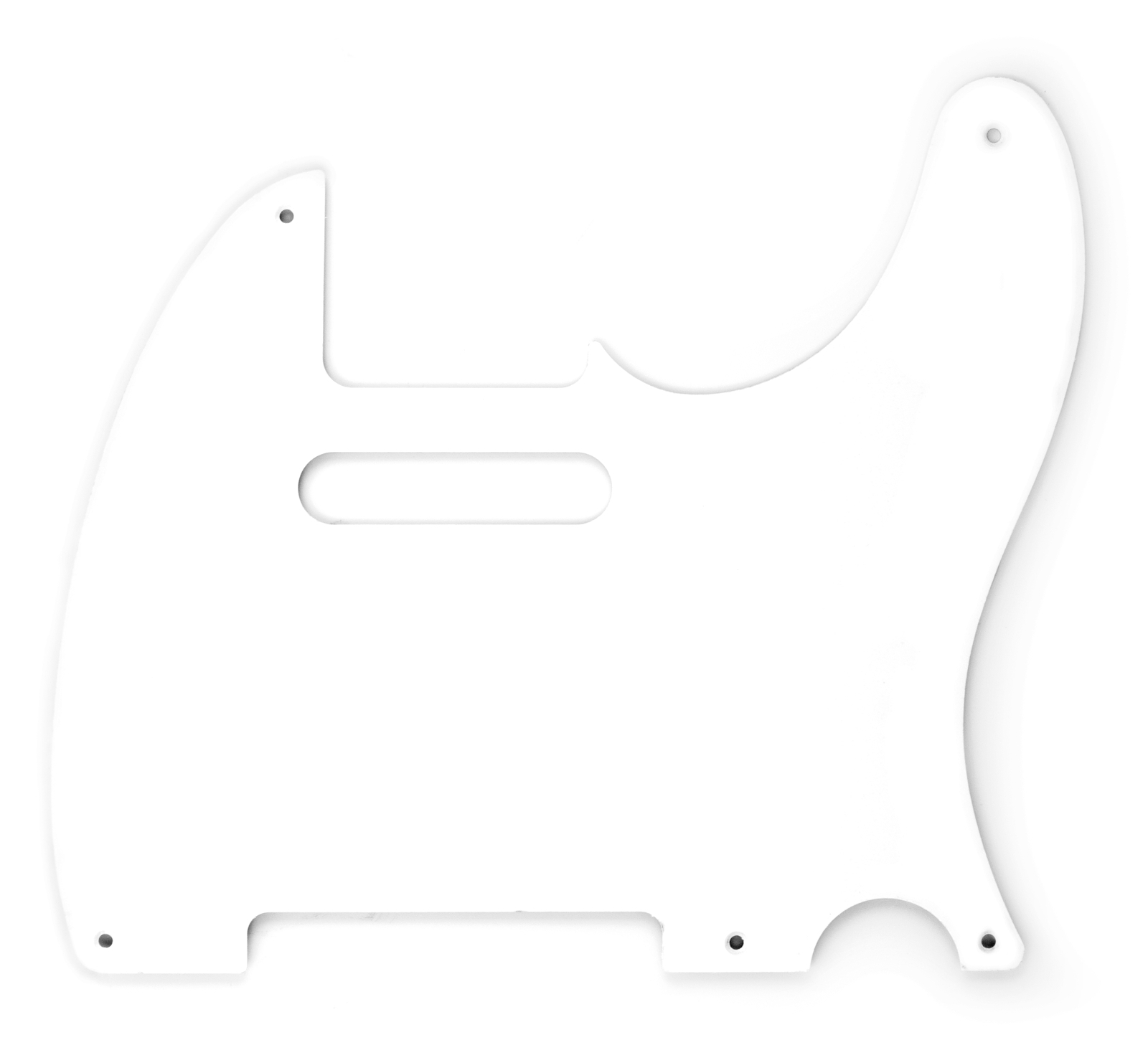 Pure Vintage FiveHole Mount Telecaster® Pickguard, White Pure