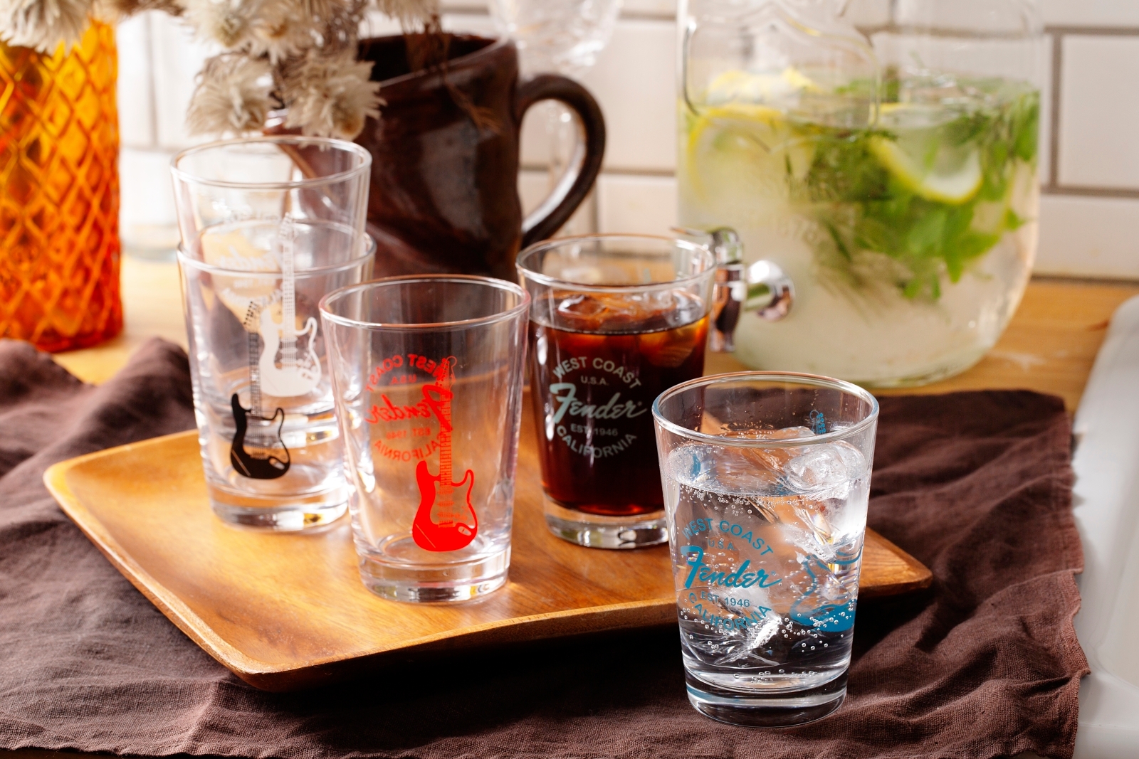 Fender® West Coast Logo Glass Home & Office