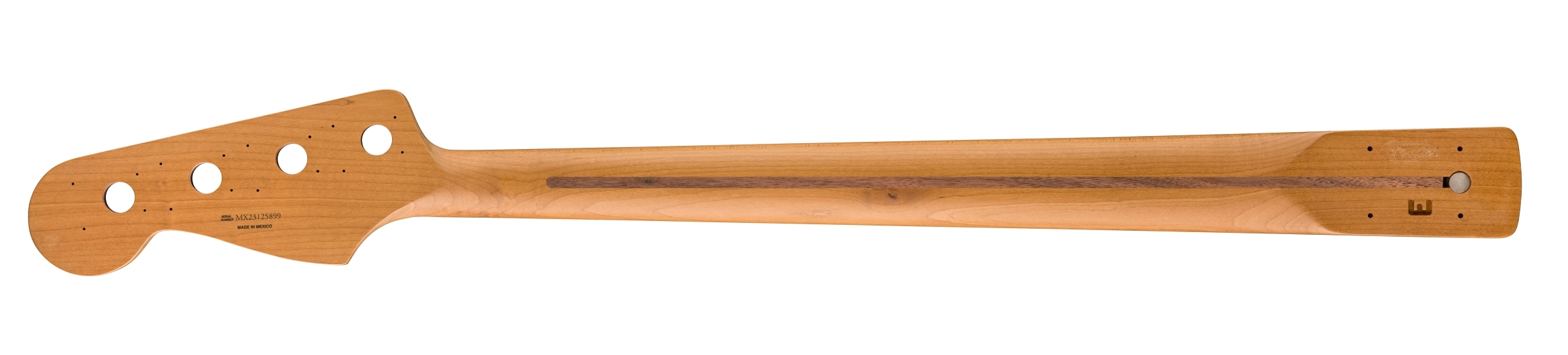 Satin Roasted Maple Jazz Bass® Neck, 20 Jumbo Frets, 12", Maple, Flat