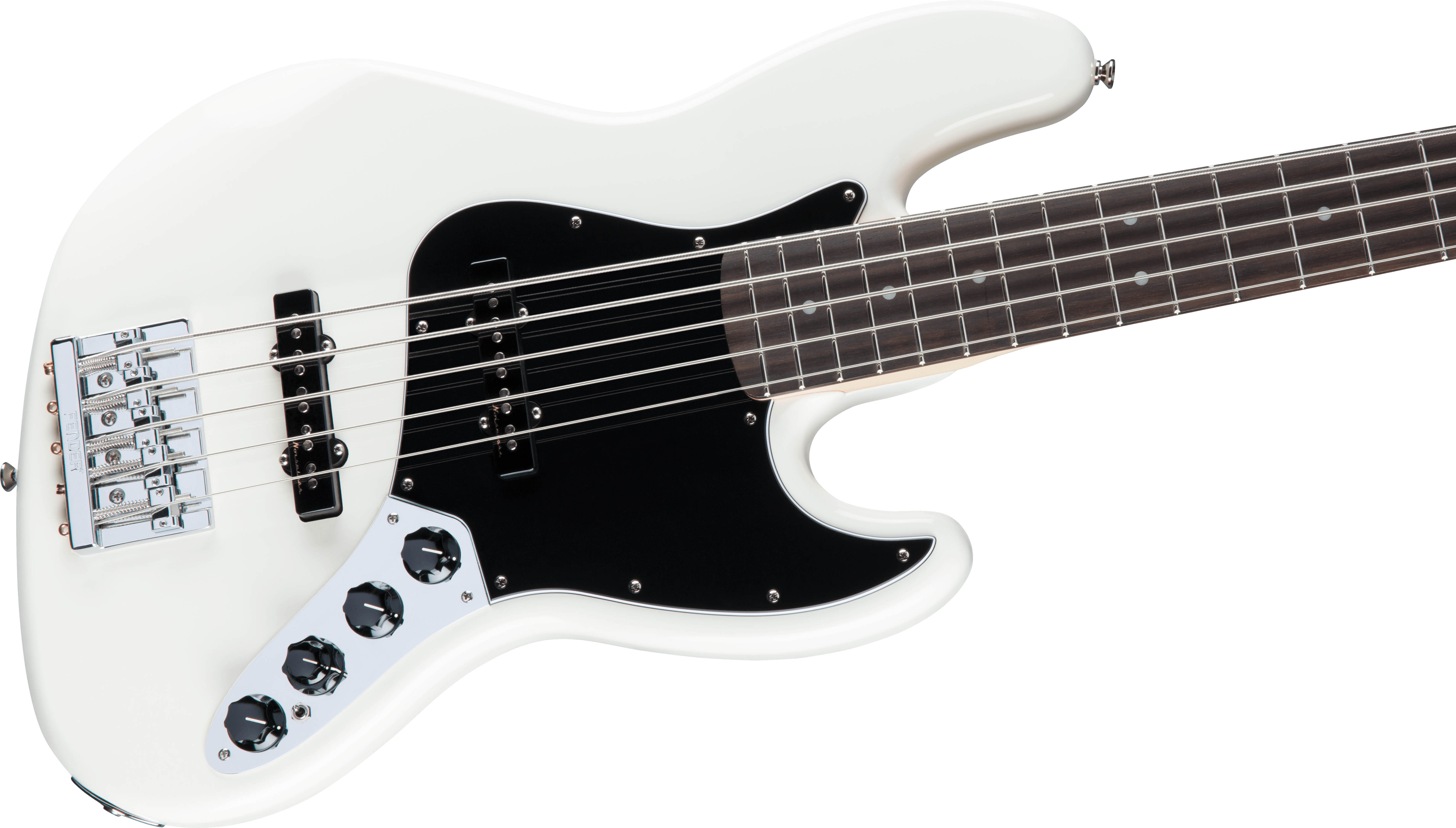 ベース Deluxe Active Jazz Bass Vintage White Fender American Deluxe Jazz Bass - Olympic White | Sweetwater