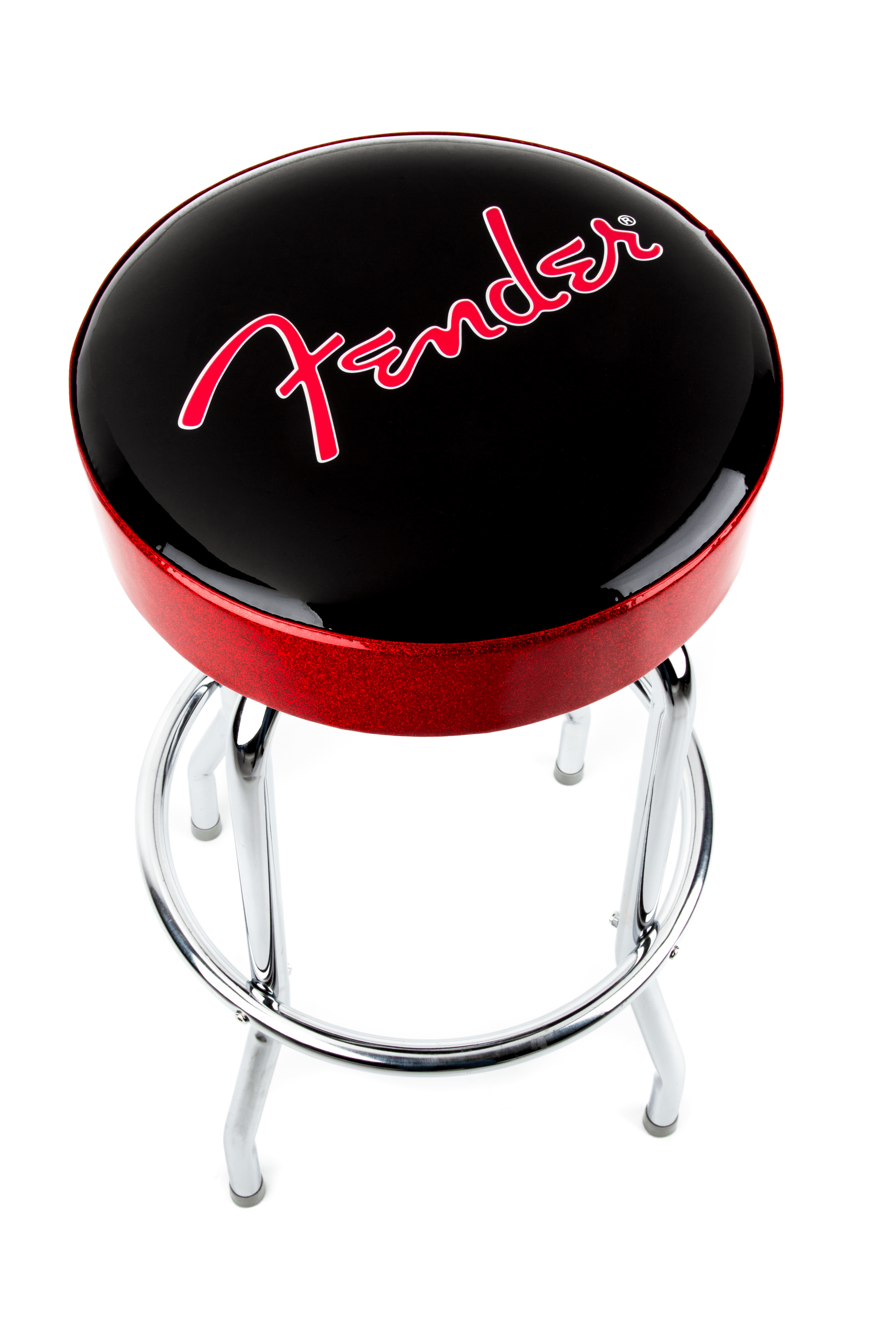 Fender Embossed Black Logo Barstool, Black/Black, 24 - Floor