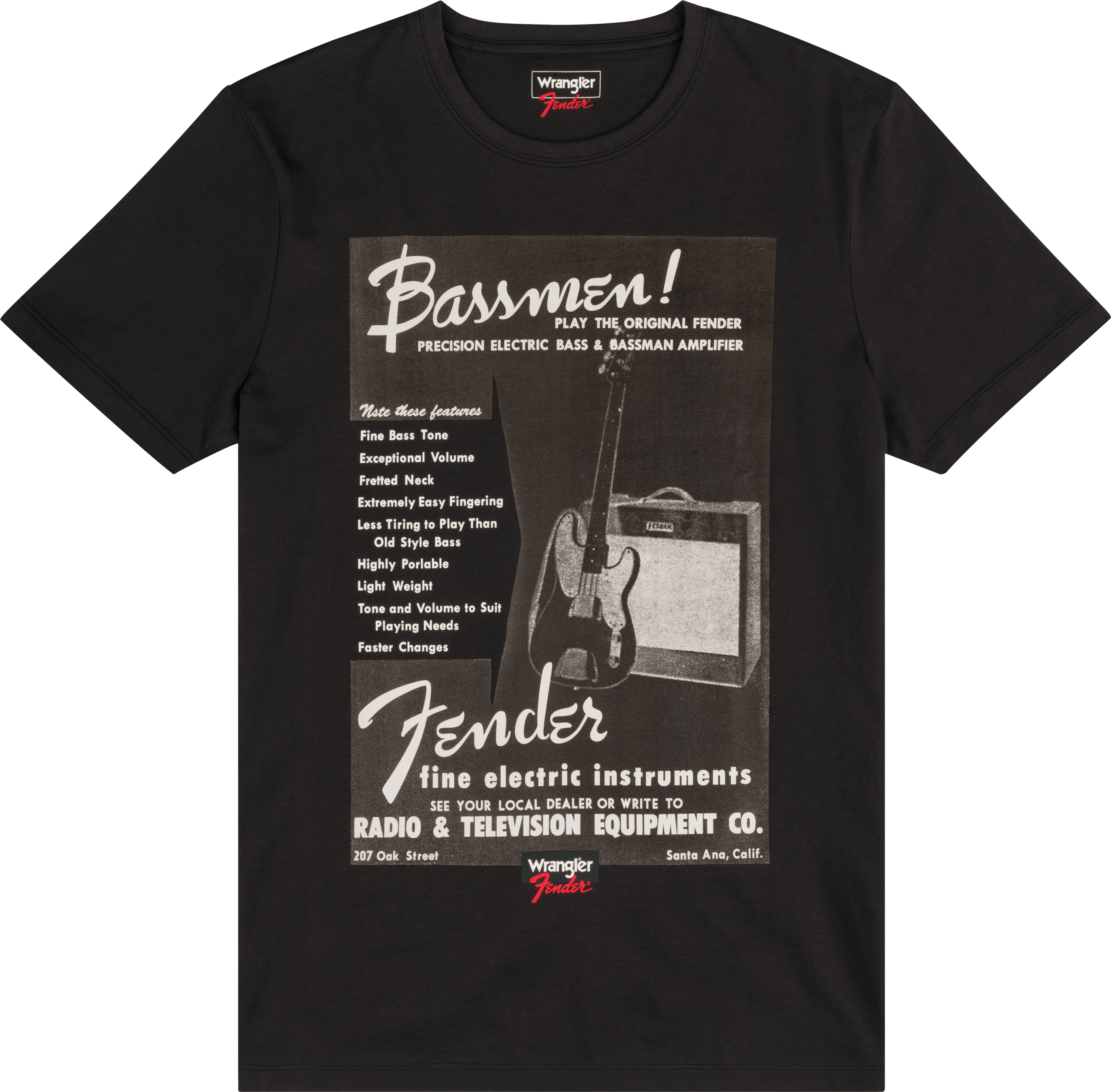 fender bass t shirt