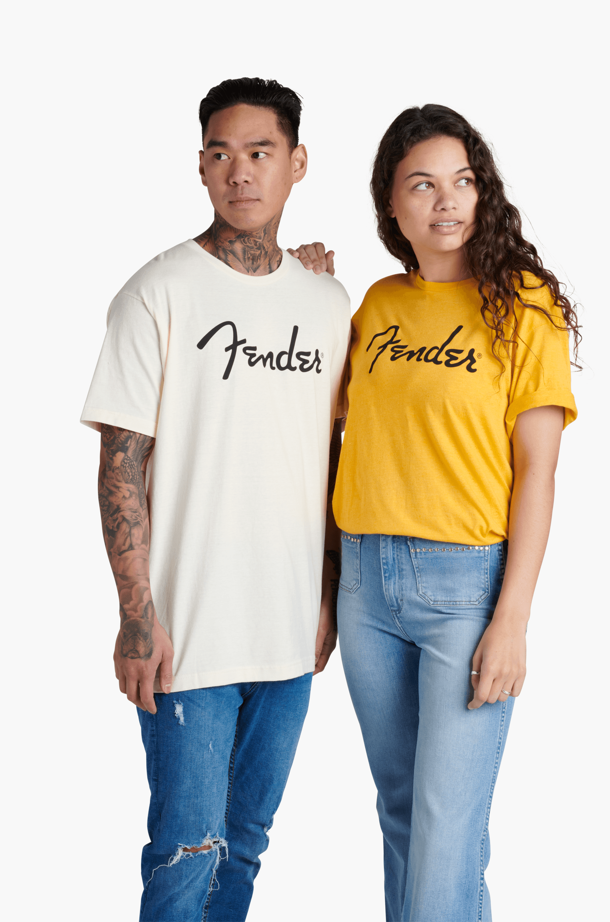 Fender® Spaghetti Logo T-Shirt, Olympic White