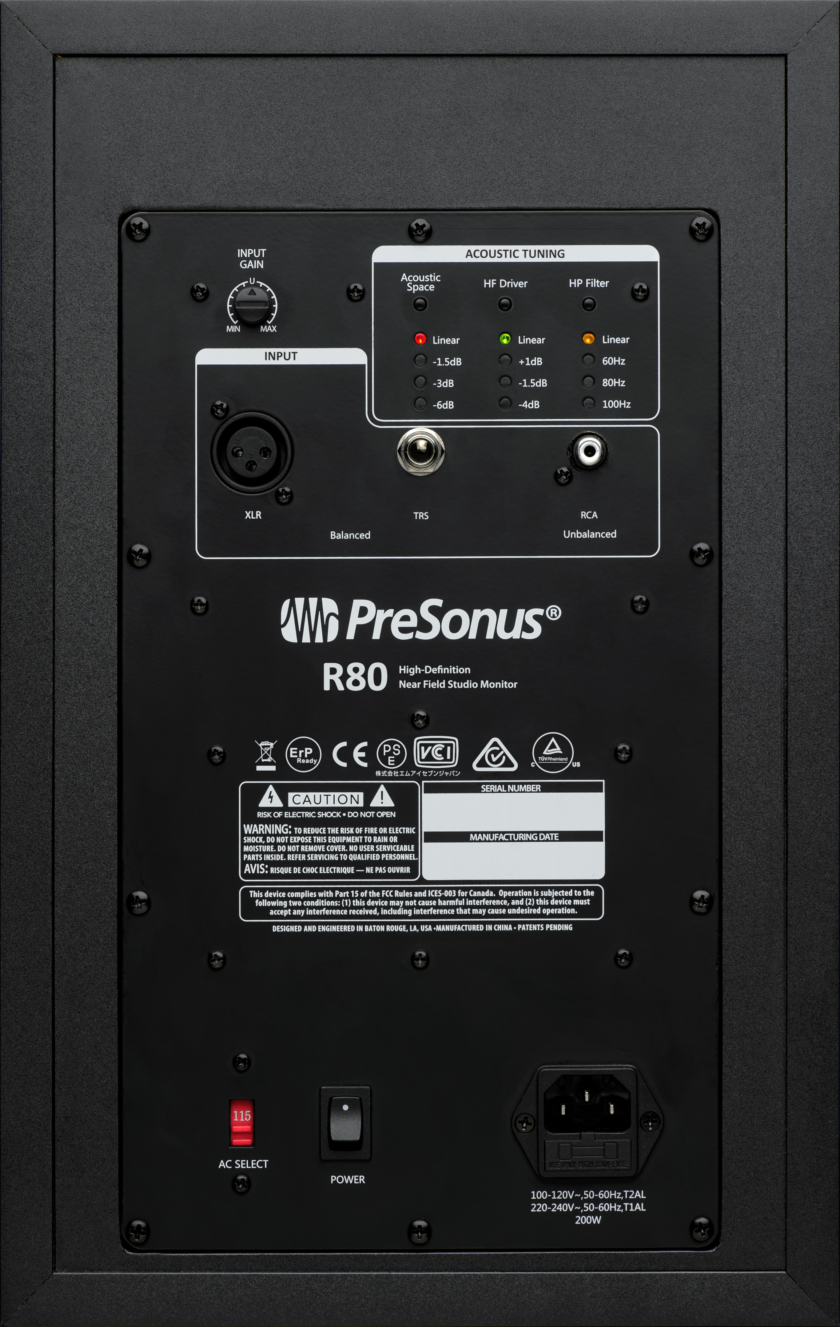PreSonus R80 Studio Monitor - Thumbnail 2