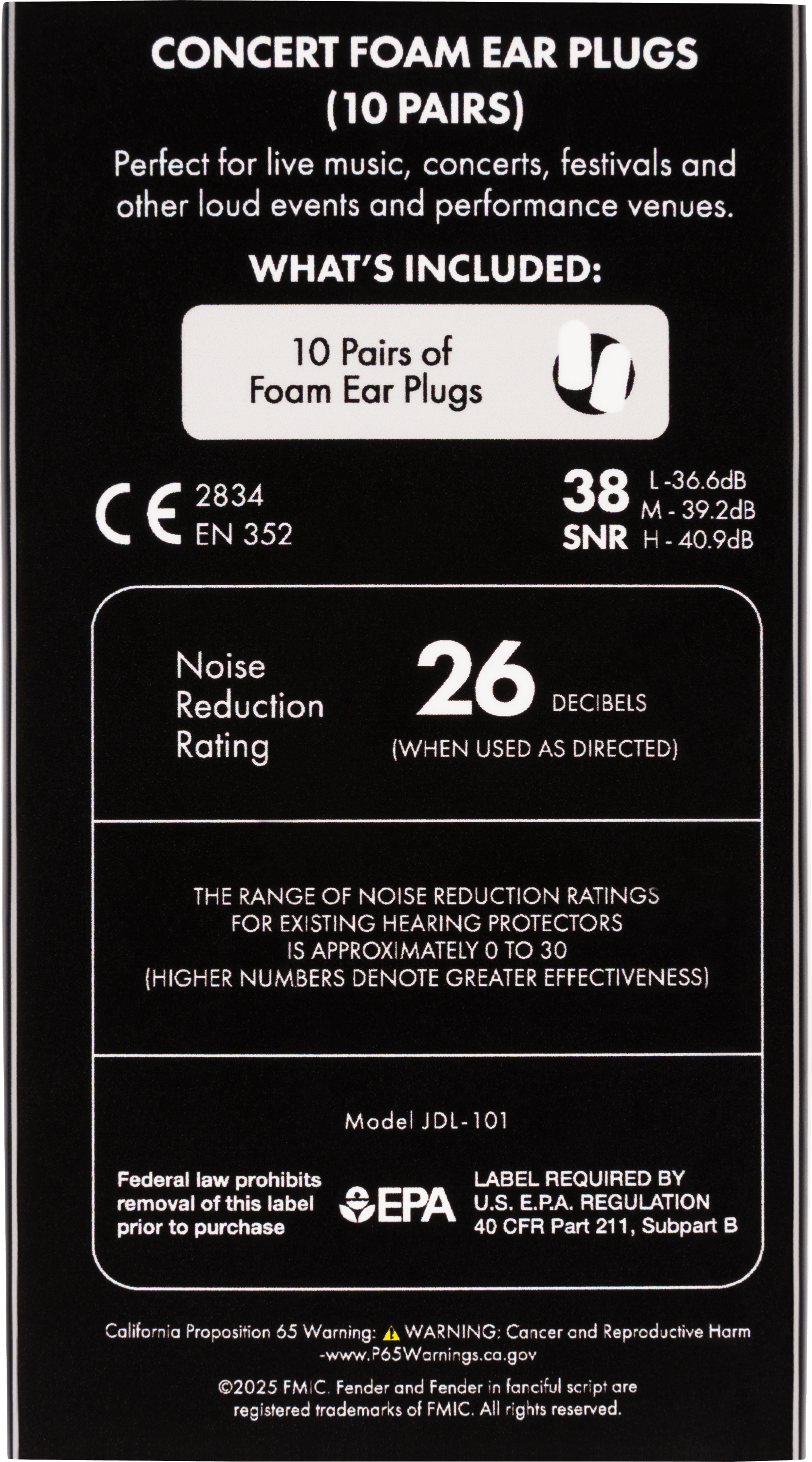 Fender Concert Ear Plugs - Thumbnail 3