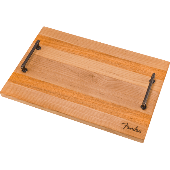 Fender™ Alder & Mahogany Wood Serving Tray Lifestyle