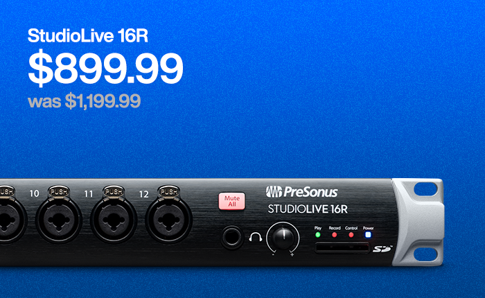 $300 Off StudioLive 16R Rack Mixer